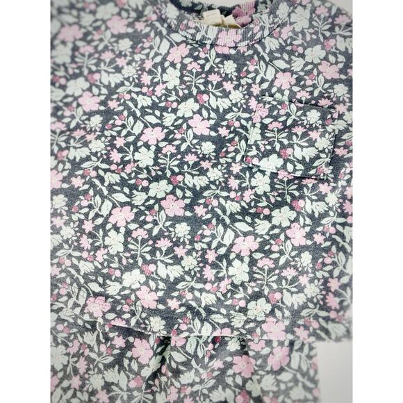 Jessica Simpson 2 PC Sweatshirt & Pants Set 6-9 months Baby Girl Floral Spring - Picture 2 of 5